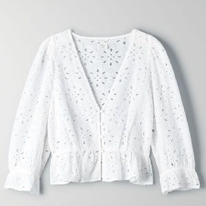 NWT Aritzia Wilfred Caravan Blouse (White)